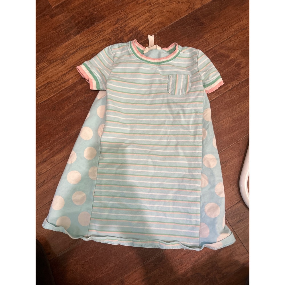 Matilda Jane Girls Rainbow Stripes‎ Polka Dot Pocket Dress Size 6